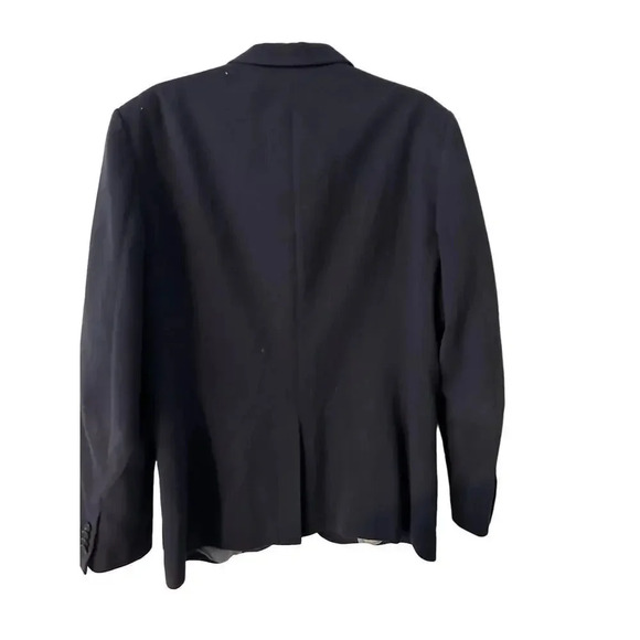 Banana Republic Tailored Fit Blazer Size 42 Lined Cotton Navy Preppy - Picture 2 of 6